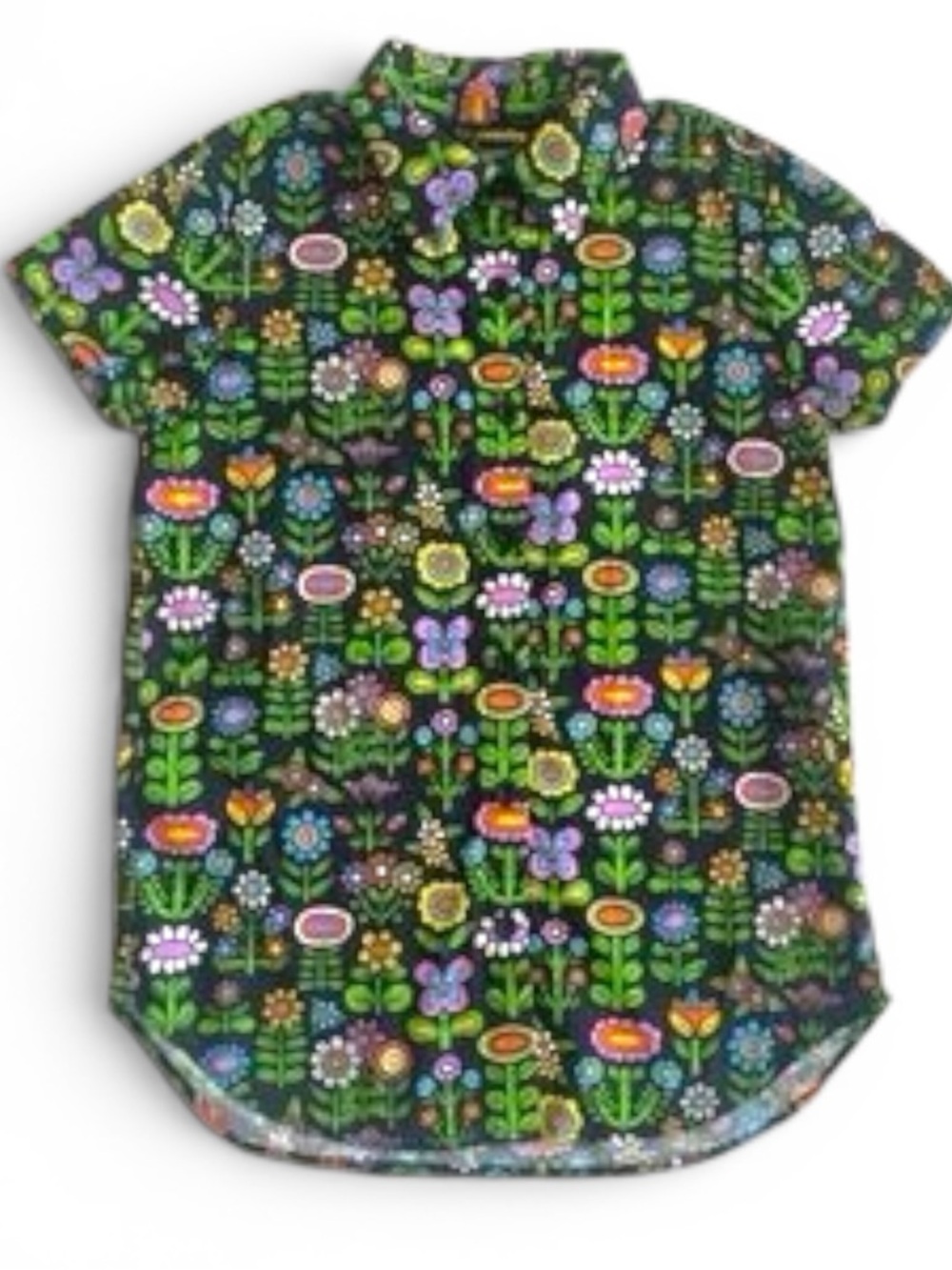 Nooworks Joyce Awesome Blossom Button Down Short Sleeve Shirt Sz 5x